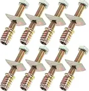 Sturdy Iron Bed Frame Threaded Pin Nut Kit for Headboard Footboard Assembly