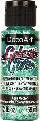 DecoArt Galaxy Glitter Acrylic Paint 2oz Meteor - Aqua