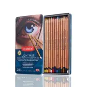Derwent Lightfast Oil-based Colour Pencils Tin Case 12 Assorted 2302719