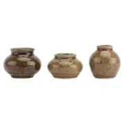 3 Pcs Mini Ceramic Jar Accessories Vases Toy House Flower Pot