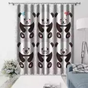 Petite and lovely differ panda doll Printing 3D Blockout Curtains Fabric Window