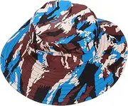 [WHAMVOX] Bucket Hat Sun Hat Mens Wide Brim Sun Hat Hats for Men Sun Protection Men's Sun Hats with UV Protection Mens Bucket Hat UPF 50+ Bucket Hat Camouflage Sun Hat Polyester Blue Beach