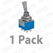 1 PIECE DPDT C/OFF ON/OFF/ON MINI BATHANDLE TOGGLE SWITCH 6A-125V # 66-1229-1PK