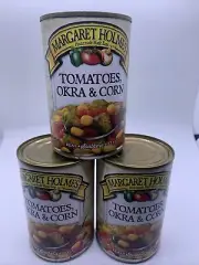 Margaret Holmes Tomatoes , Okra & Corn Lot Of 3 Cans B/b 07/2027