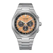 Citizen CA4610-85Z Eco-Drive Super Titanium Chronograph Sapphire Orange Dial