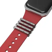 Callancity 4pcs/Set Personalized Medical Alerts Watch Band Charms Decorative Ring Loops Compatible for Apple Watch Series 8/7/6/5/4/3/2/1 41mm 45mm(No Watch and Band)