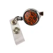 Clip and Reel Peace Retractable Scissor, ID, Key Holder