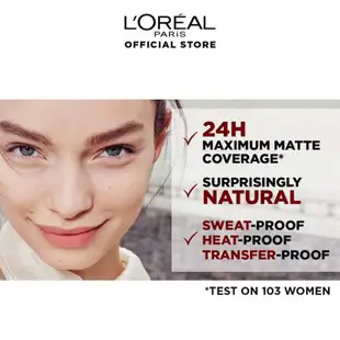 Loreal Paris 旅行尺寸無限粉底液, 完美啞光水叮當紫外線防護乙二醇明亮