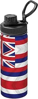 Flag of Hawaii American Camping Hiking Hydration Flask,Stainless Steel Outdoor Water Bottle,Double Walled Insulated