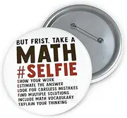 [Teegarb Letter Blanket] Funny Pinback Button Pin Badge Math Professors Lesson Sarcastic Gags Line Women Novelty Mathematicians Selfies