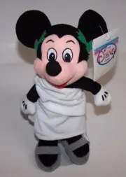 Toga Mickey Mouse 10" Bean Bag Plush Stuffed Animal w/Tag Disney