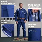 Gold BJJ Foundation Gi Pearl Weave Jiu Jitsu Gi for Men and Women - IBJJF Comp