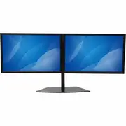 StarTech.com Dual Monitor Stand, Horizontal, For up to 24" (17.6lb/8kg) VESA Monitors, Black, Adjustable Monitor Stand, Steel &