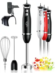 3-in-1 Handheld Immersion Blender - 400W Stainless Steel Blade Stick Blender