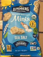 Lundberg Minis Sea Salt Organic Minis Rice Cakes 24 Packs!