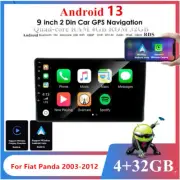 9'' Android 13 4+32GB GPS Navigation WIFI Stereo Radio For Fiat Panda 2003-2012