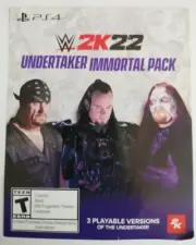 WWE 2K22 Undertaker Immortal Pack Bonus Content DLC PS4 PlayStation 4