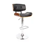 Artiss Wooden Gas Lift Bar Stool White and Chrome Solid Material Durable In Use