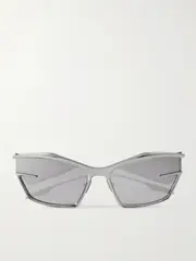 [Givenchy] Givenchy - Cat-eye Silver-tone Sunglasses - One size One size Silver