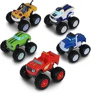 NKOK Blaze and The Monster Machines (Free-Wheel) 5PK (Blaze, Pickle, Crusher, Stripes & Darington)