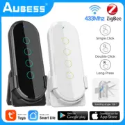 Tuya ZigBee Wireless Smart Switch 4 Gang Wireless Remote Control Touch Glass