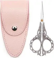4.7 INCH Embroidery Scissors Small Sewing Scissors with Cover, Pointed Tip,Trave