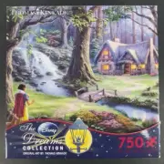Vtg Disney Dreams Collection Thomas Kinkade Snow White Cottage Puzzle 750 Piece
