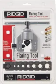 23332 345 Flaring Tool, Pipe Flaring Tool for 45-Degree Flares Gray Small Ridgid
