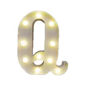 Catzon Decorative Led Light Up Number Letters White Plastic Marquee Number Lights Sign Party Wedding Decor Battery Operated (Q)