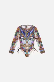 KIDS RUCHED SIDE PADDLESUIT 12-14 MERRY GO ROUND