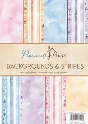 Papercraft House - Backgrounds & Stripes 40 pgs, NEW