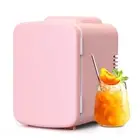 4L/6 Can Mini Fridge Portable Cooler & Warmer Refrigerator Freon-Free Pink