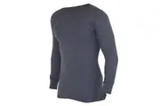 FLOSO Mens Thermal Underwear Long Sleeve Vest Top (Viscose Premium Range) (Charcoal) (Chest: 32-34inch (Small))