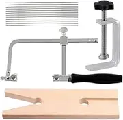 Ysyaxsyt 14 Piece Jeweler'S Saw Horse Combo Set, Adjustable Jeweler'S Saw Horse, As Shown Wood Bench Tools for Jewelry Making