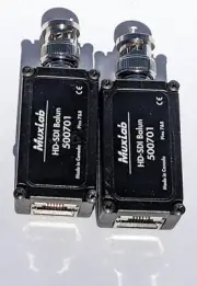 MuxLab 500701 HD-SDI Balun, 2 Pack, transmit SDI up to 150ft over CAT6 HD resol.