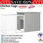 Walk-in Chicken Coop Pet Run Cage Rabbit Hutch Large Habitat House 200x91x100cm