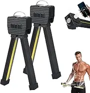 Gym Lamp for Posing, Magnetic Posing Lamps Gym, 7th Gear Dimming,Portable Magnet Led Flashlight with Hanging Hook, 180 Degree Folding Power Bank Flashlight (2pcs)
