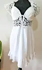 Fairycore Angel Biba Daisy Bustier Flutter Sleeve Mini Dress White Size M