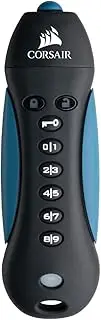 128GB Corsair Padlock 3 USB Type-A 3.2 Gen 1 Flash Drive - Black, Blue