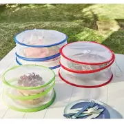 3Pcs Mesh Food Cover Pop Up Caravan Camping Picnics BBQ Fly Collapsible Outdoor