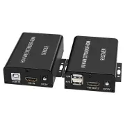 1080P 60m USB HDMI KVM Extender with Dual HDMI Out Over Rj45 Ethernet For Laptop