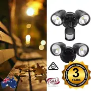 240V LED Twin Outdoor Security Sensor Light 26W Garage Spotlight Flood Light
