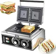 Hot Sandwich Maker,1500W Double Breakfast Sandwich Maker,Non-Stick Grill Cheese Maker for Cooking Breakfast Hamburger Steak Bacon