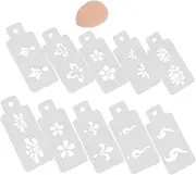1 Set Hanfu Forehead Flower Patch Halloween Spider Web Facial Features Stencil Glitter Carnival Face Stencils Face Paint for Face Painting Templates Costume Palette White Pvc