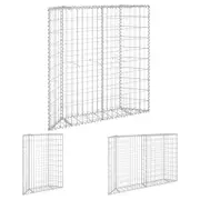 Trapezium Gabion Raised Bed Galvanised Steel Wall Planter Multi Sizes vidaXL