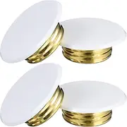 Angoily 4pcs Iron Fire Sprinkler Cover Plates, White, Concealed Sprinkler Head Covers, Trim Ring for Ceiling Sprinkler System, Indoor Use