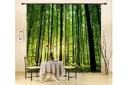 3D Forest Tall Trees 2235 Curtains Drapes