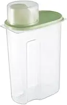 LIGIGWASH Green Plastic Sealed Grain Storage Container with Lid Airtight Cereal Box for Oatmeal Rice and Dry Food Space Saving Kitchen Storage