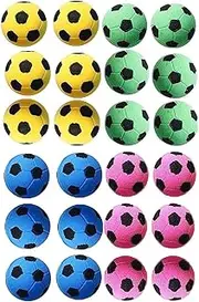 GINFH Cat Foam Ball Cat Sponge Ball Toy Cat Soccer Ball Toy (Foam Soccer Balls 24 PCS)