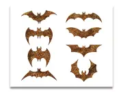Bats Stencil - 11"x9" - Reusable Color, Draw, Paint Halloween Bats Stencil Art